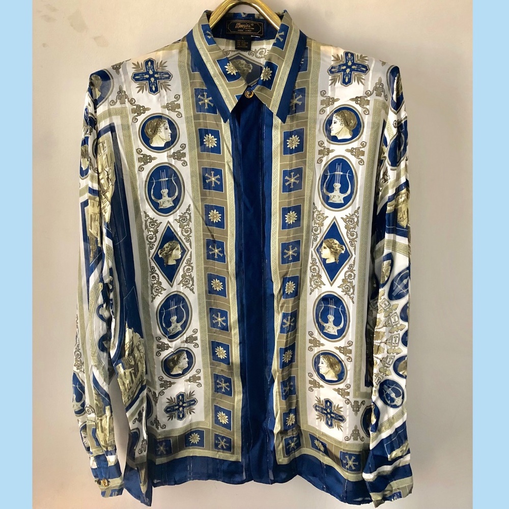 Versace Inspired RARE Monzini Silk Shirt